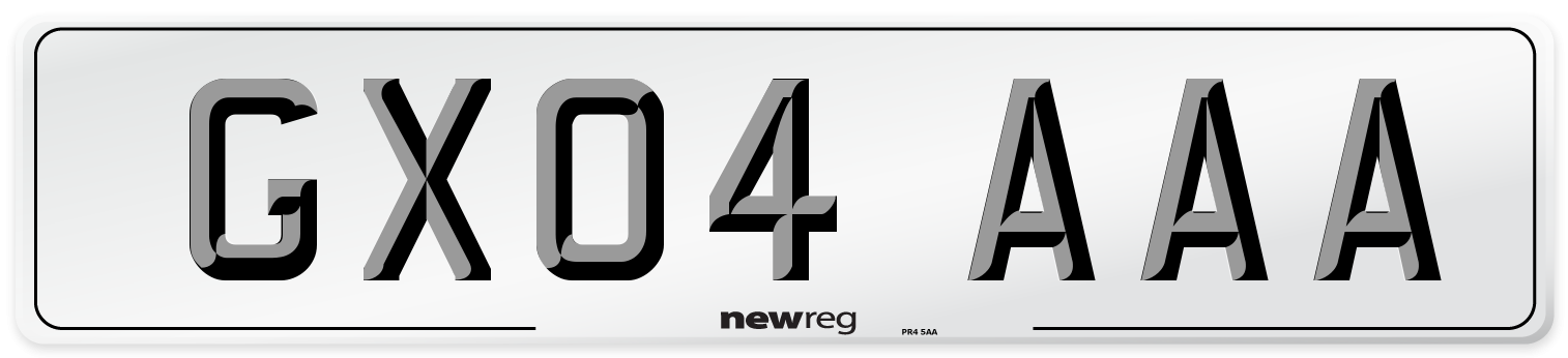 GX04 AAA Number Plate from New Reg
